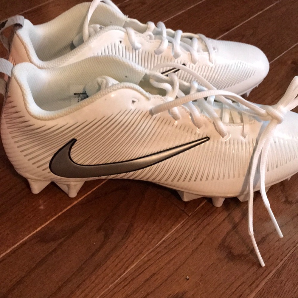 Brand new football cleats and gloves
